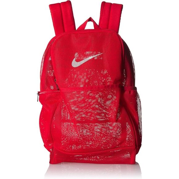 Nike Brasilia Mesh Backpack University Red (26L) - BA6050-657 - Picture 1 of 5